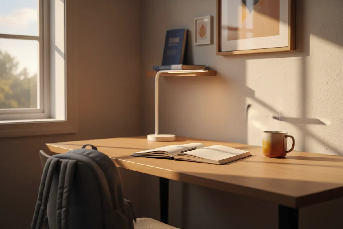 A reassuring and calm study environment